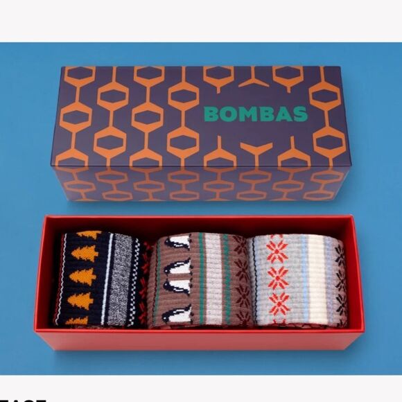 Bombas Men's Winter Calf Sock 3-Pack Gift Box Large NWT in packaging - Picture 2 of 7